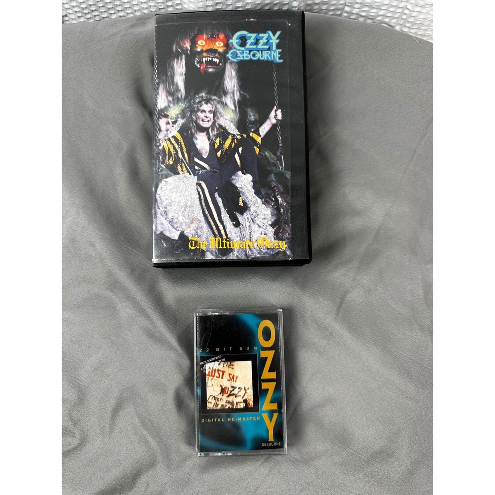 Ozzy Osbourne - The Ultimate Ozzy VHS‎ 1986 AND OZZY Cassette tape Just say Ozzy